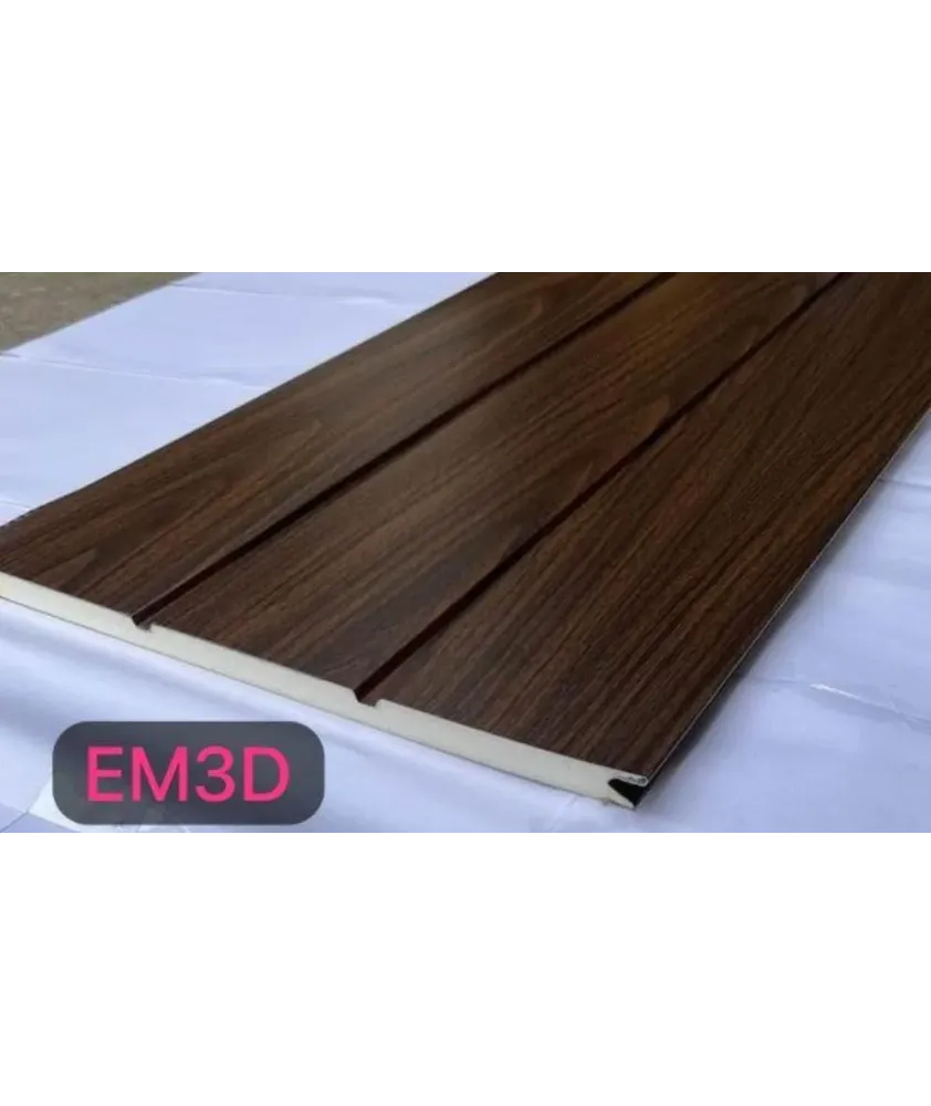 REVESTIMIENTO EXT ALUM SOBRIEDAD RUSTICA MADERA CHOCOLATE 3 TABLAS